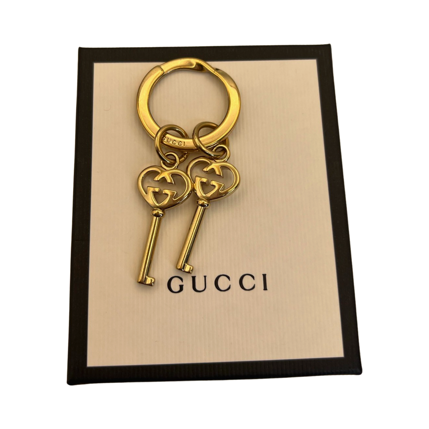 Repurposed GG Keyring Snake Charm Necklace