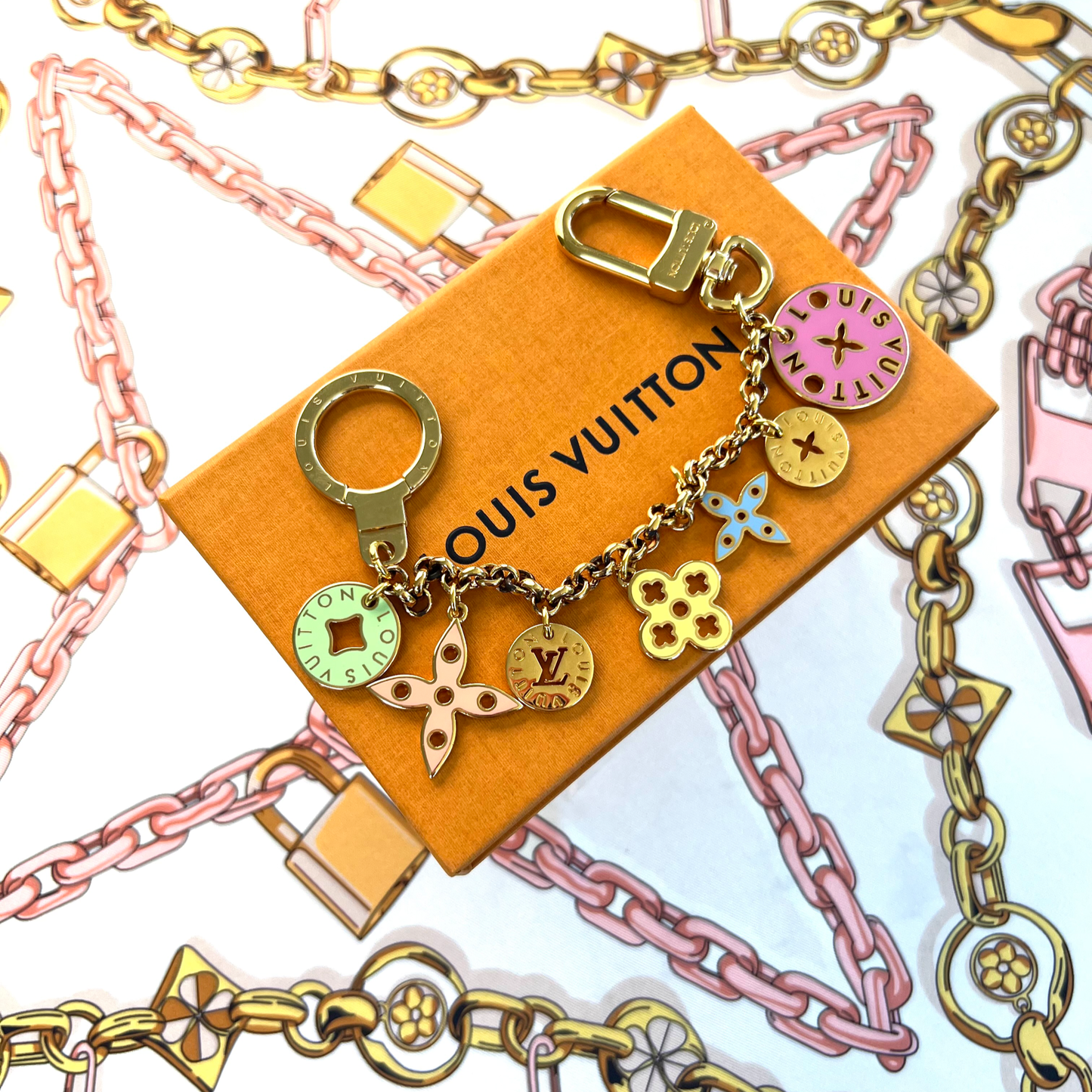 Repurposed LV Ring Evil Eye Necklace