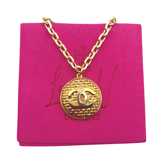 Repurposed Vintage Rare Gold Charm Necklace