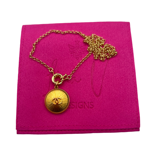 Repurposed CC Starburst Gold Charm Necklace