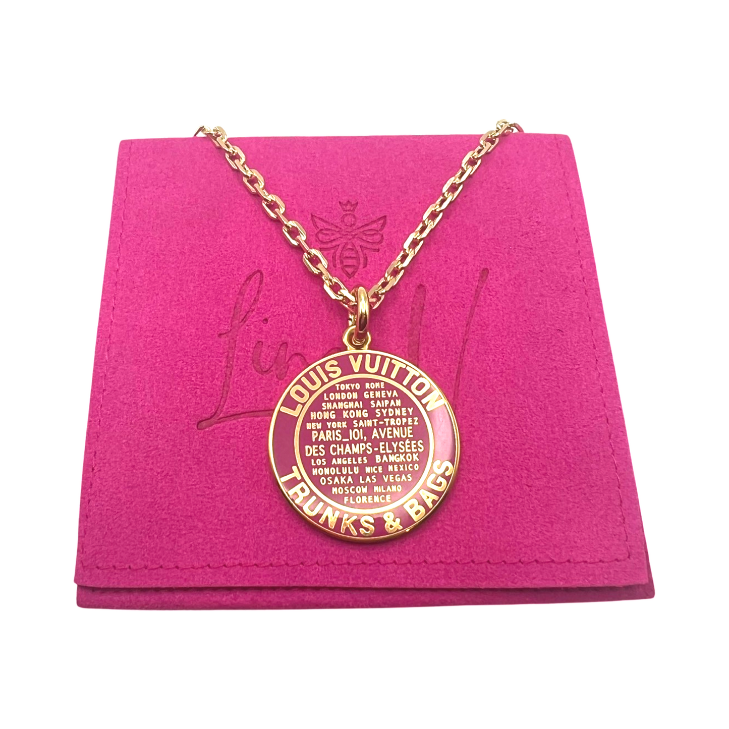The LV Layered Necklace in Pink – TOKA B