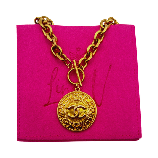 Repurposed Very Rare Large Gold Charm Necklace