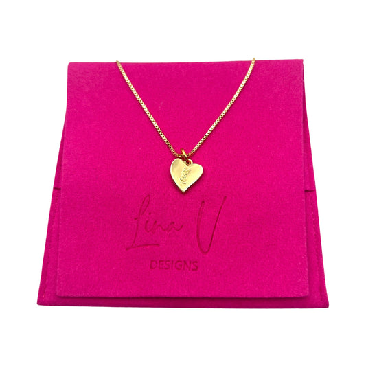 Repurposed YSL Gold Heart Necklace
