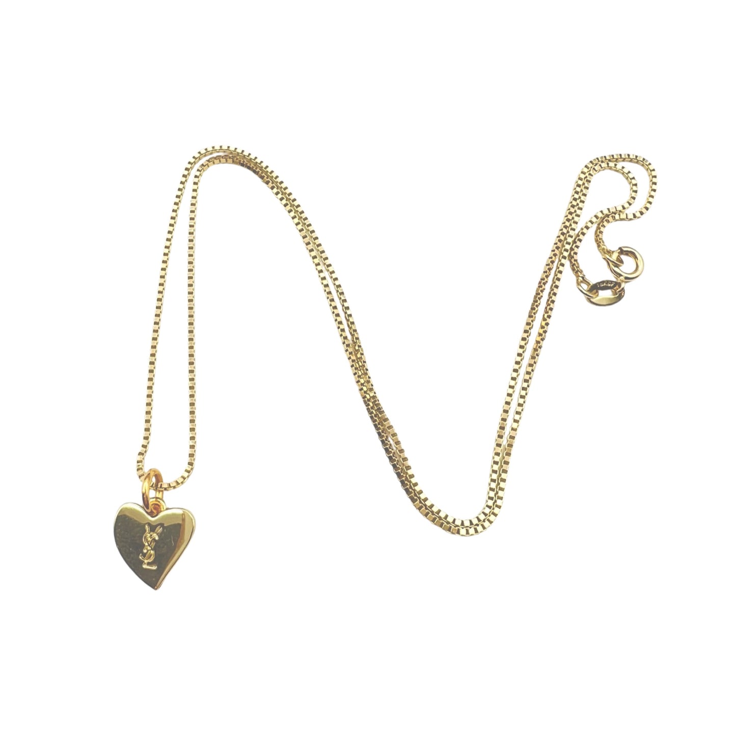 Repurposed YSL Gold Heart Necklace