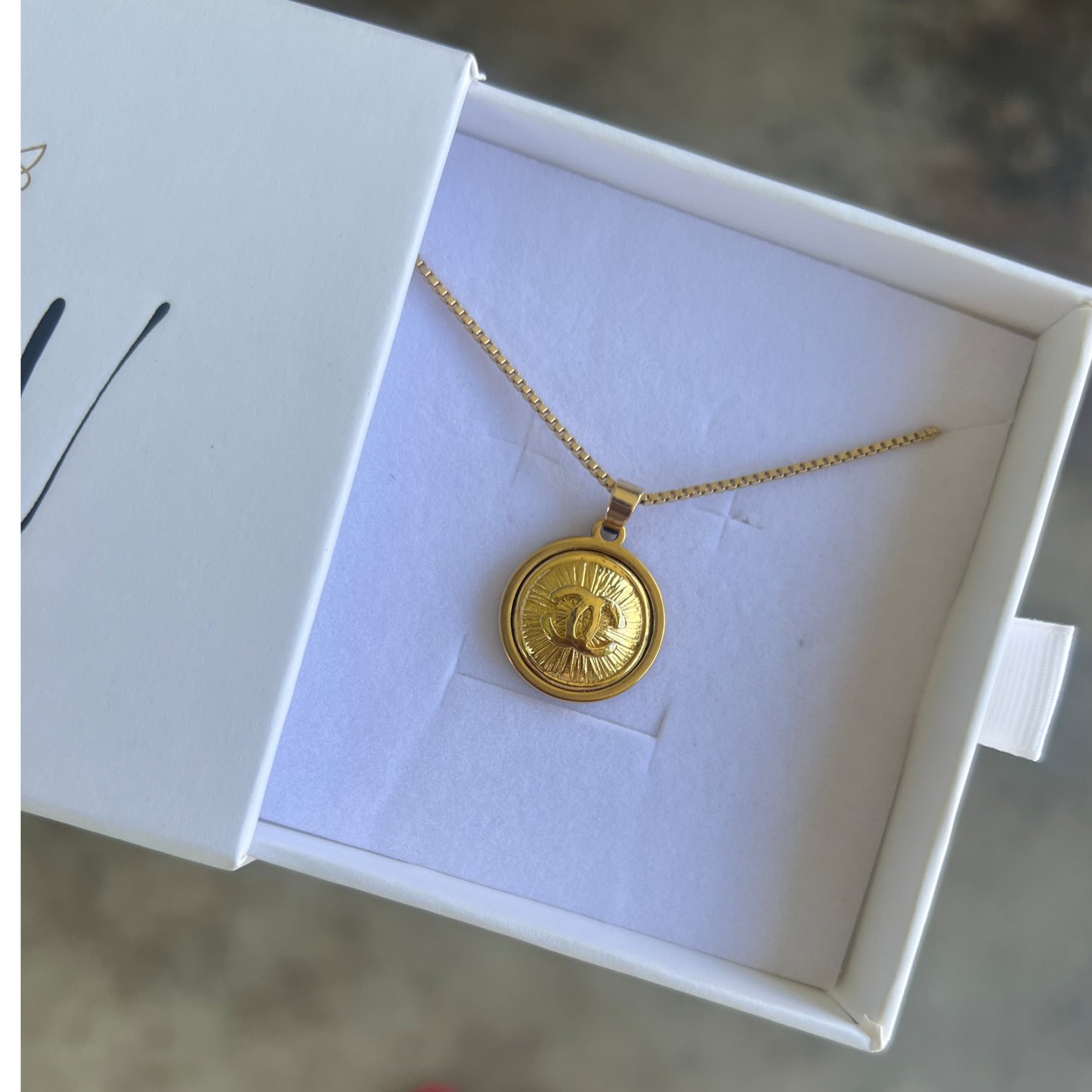 Repurposed CC Gold Charm Necklace