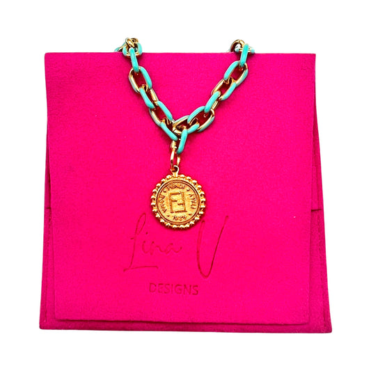 Vintage FD Janus Coin Necklace