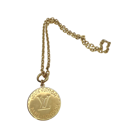 Repurposed LV Gold Charm Necklace