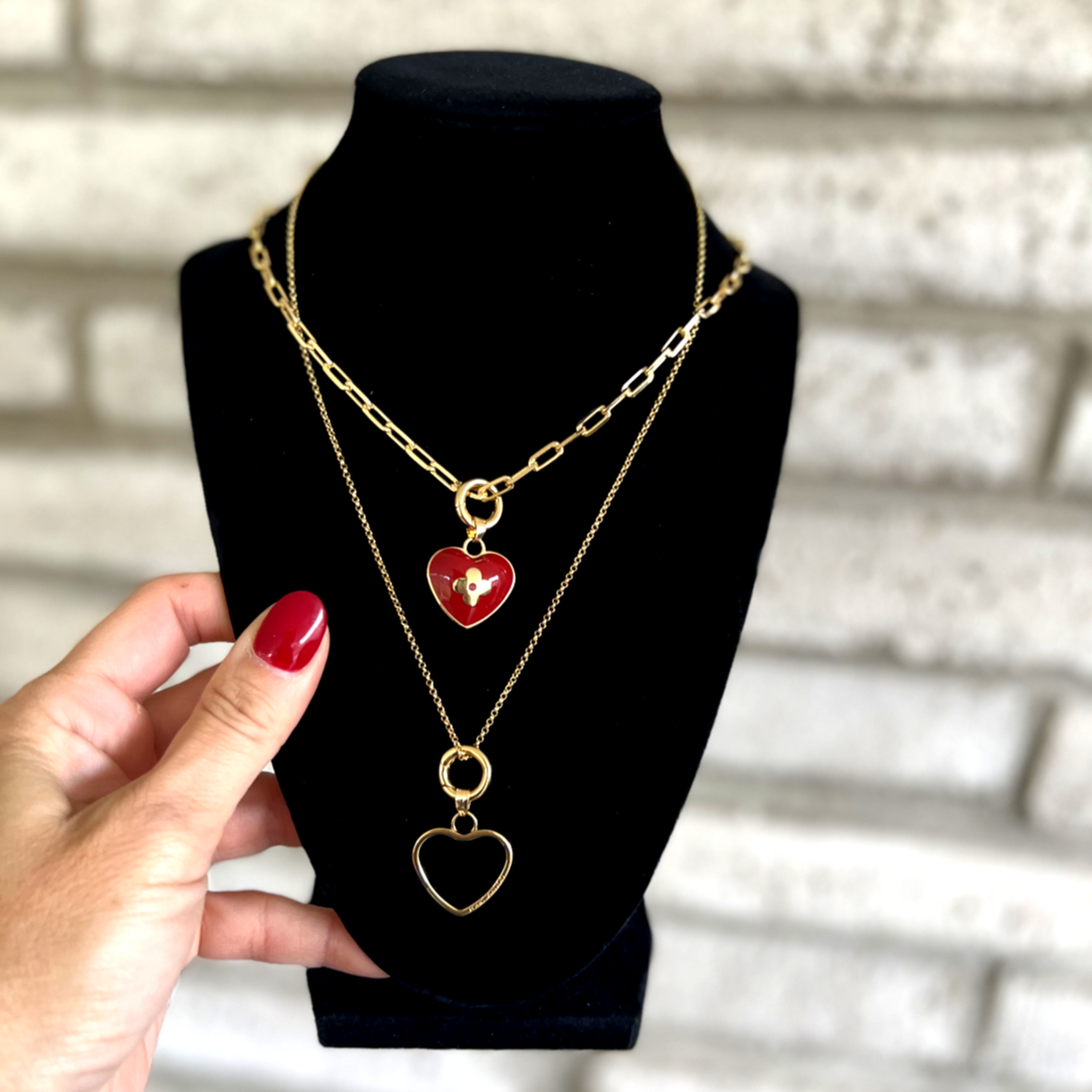 Repurposed LV Red Heart Necklace – LINA V DESIGNS